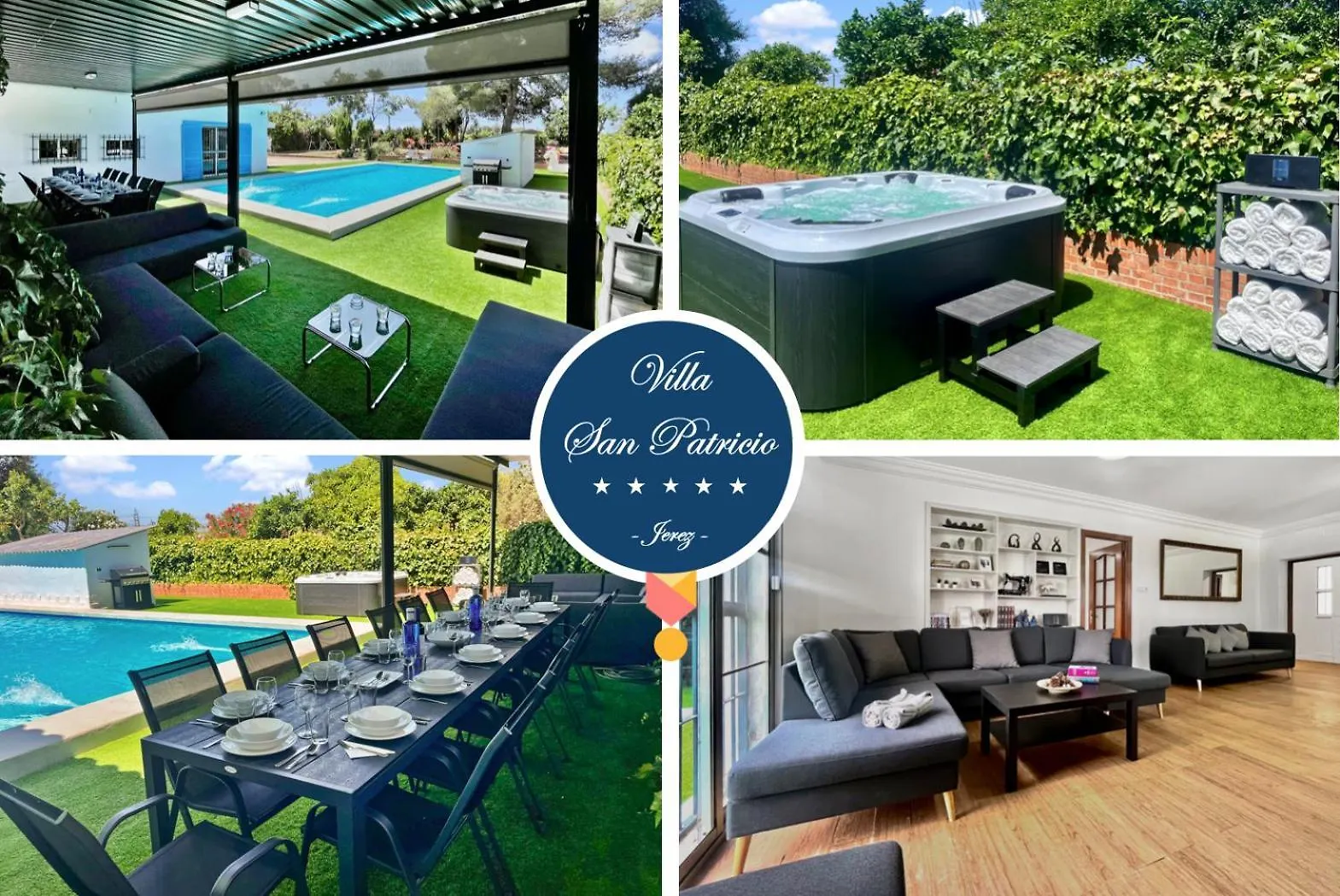 Villa San Patricio I Piscina Privada I Jacuzzi Spa I Bbq I Ps5 I Aire Acon I 3000M2 I 5Min-Centro Jerez de la Frontera